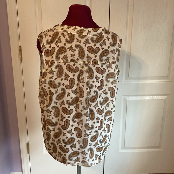 TOMMY HILFIGER PAISLEY RUFFLE TOP - Picture 8 of 9